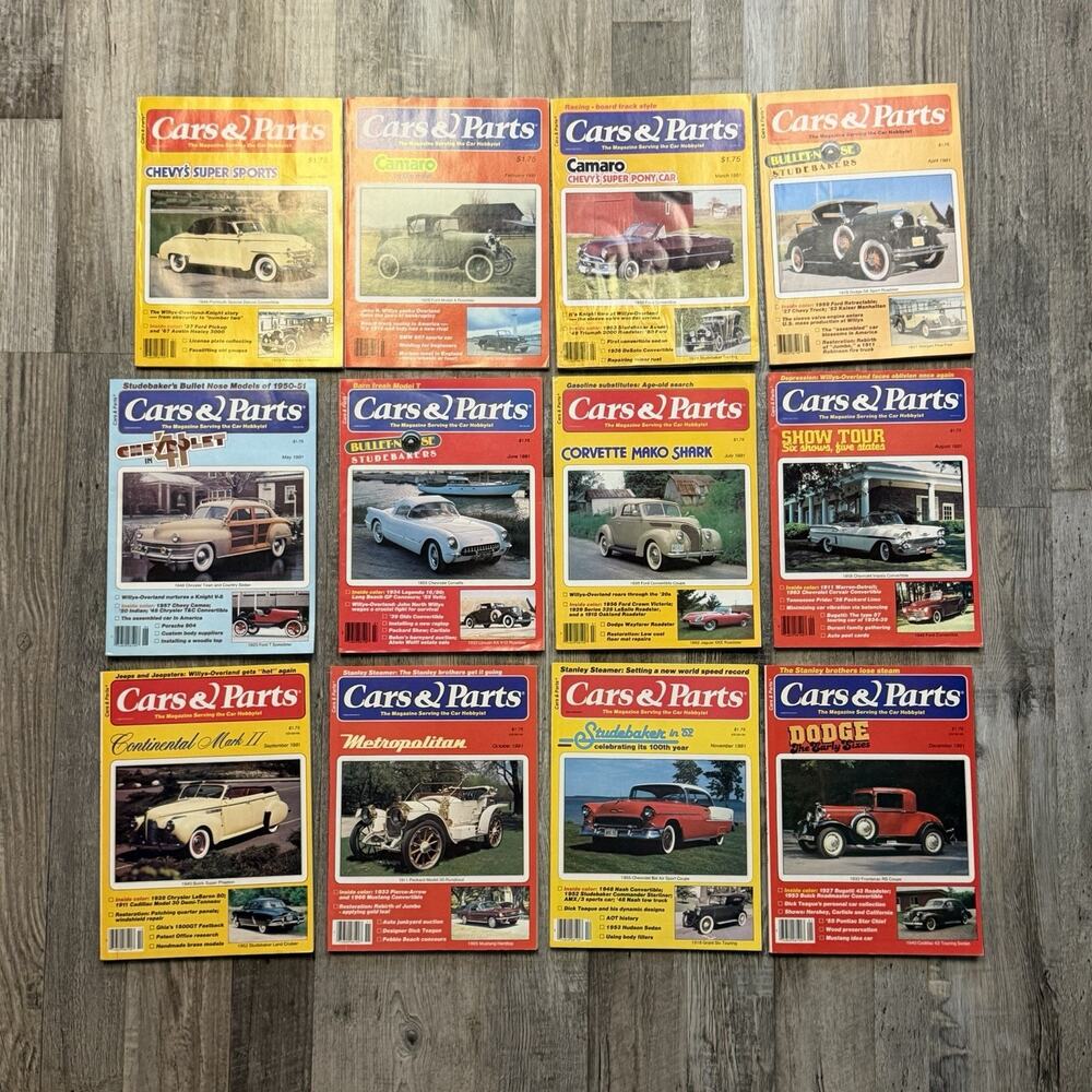 Cars & Parts Magazine Complete 12 Issues 1981 Chevrolet Chrysler Ford Buick